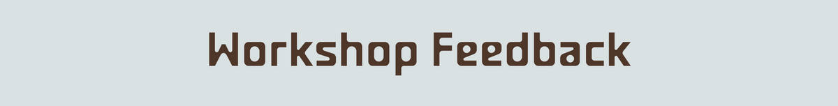 Workshop feedback