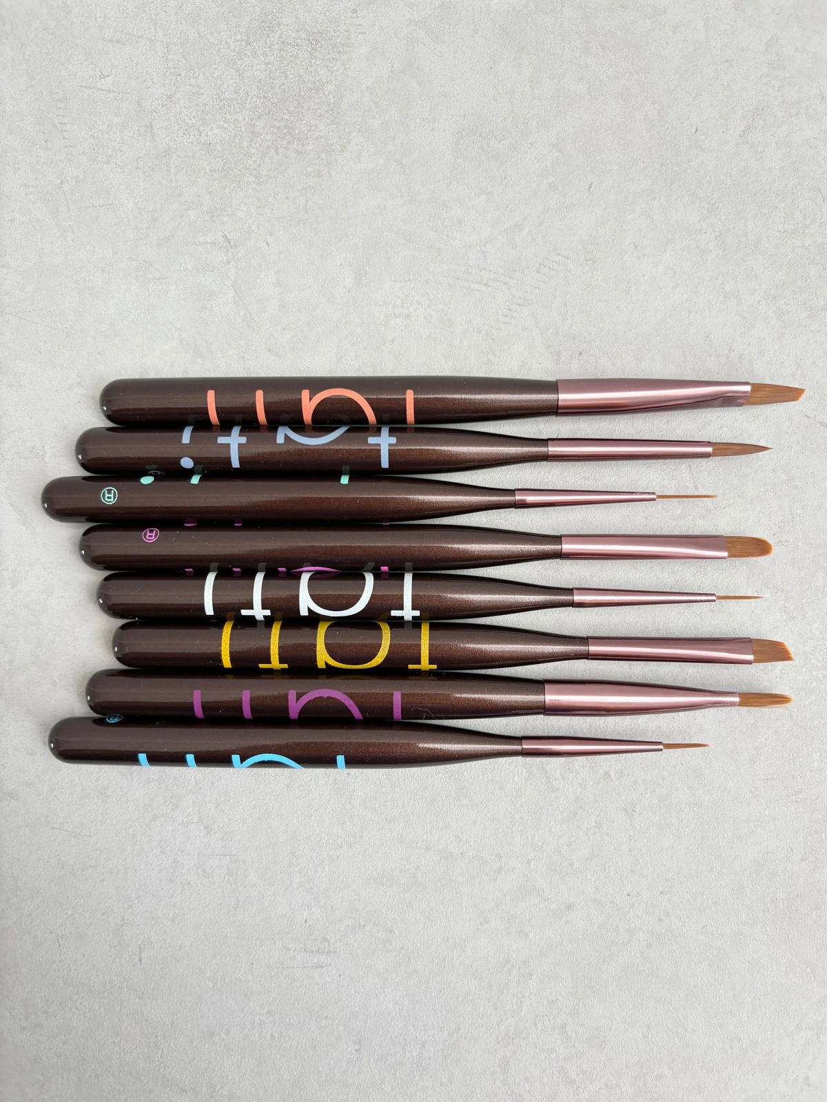 ネイルアート用品(筆など) tati art chocolat first TATI Art Chocolat Nail Brush Set – Mellow Edit