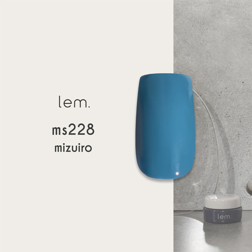 lem. Japanese matte-sheer color gel in ms228, a vibrant light blue shade for gradients, paint-style nail art, and custom color mixing