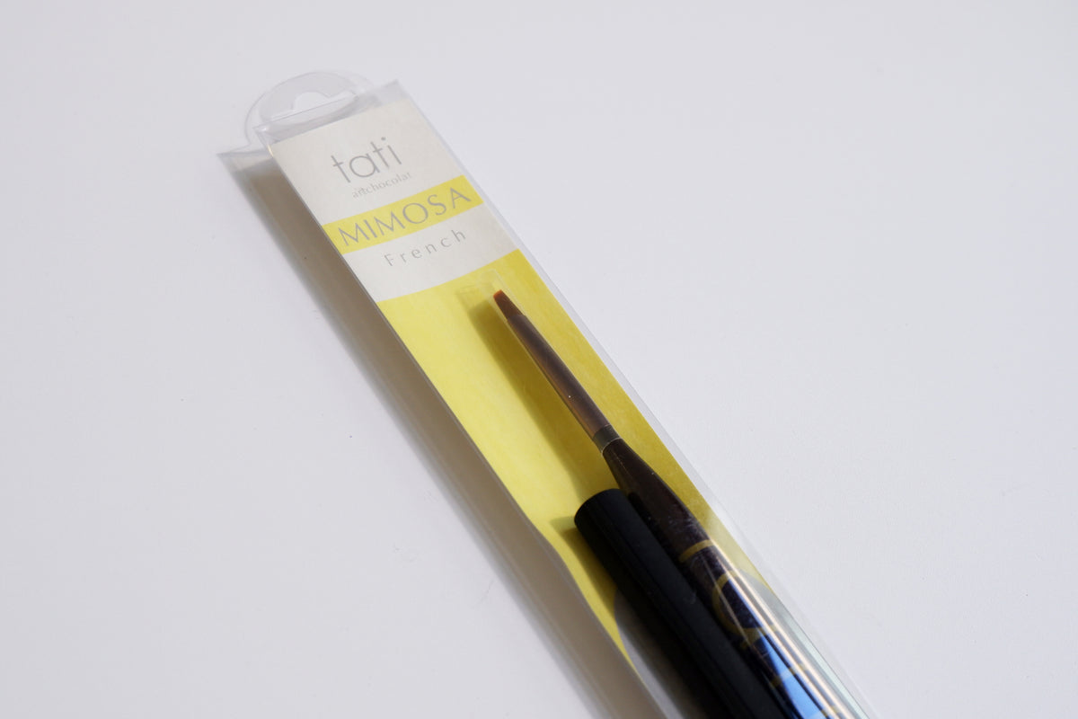 TATI ArtChocolat Mimosa Japanese gel nail brush, French tip brush in original packaging
