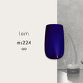 lem. Japanese matte-sheer color gel in ms224 Ao, a vibrant dark blue shade for gradients, paint-style nail art, and custom color mixing