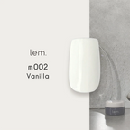 lem. M002 Vanilla, a milky white Japanese gel nail color for professional manicures